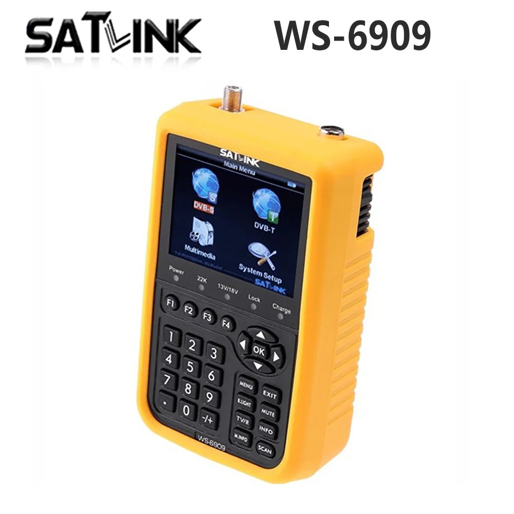 Original Satlink WS-6909 DVB-S & DVB-T Combo satellite meter 3.5" LCD Satlink 6909 satellite Terrestrial finder 
Original Satlink WS-6909 DVB-S & DVB-T Combo satellite meter 3.5" LCD Satlink 6909 satellite Terrestrial finder