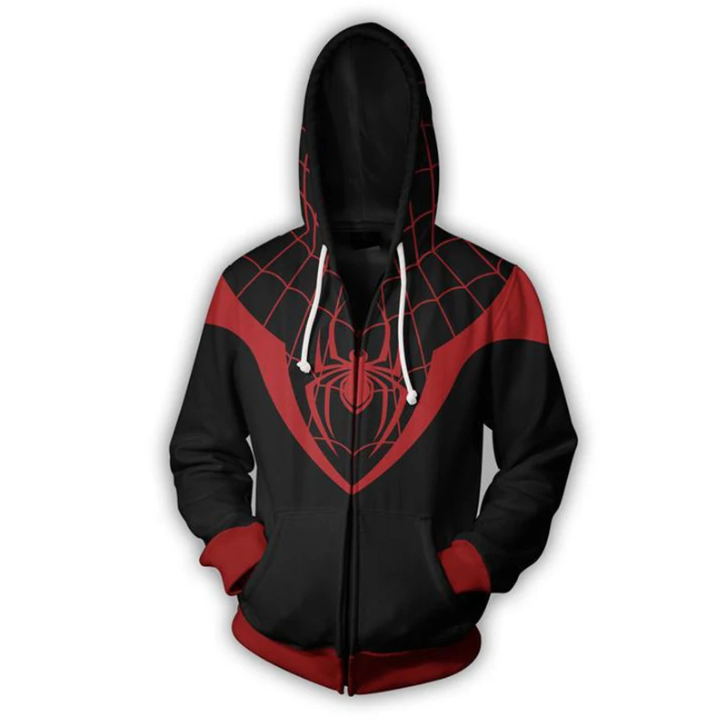 Miles Morales Spiderman Hoodie Unisex Cosplay Costume Unisex Autumn Spring Anime 3D Printing Zipper Jacket Hooded Hoodies
Miles Morales Spiderman Hoodie Unisex Cosplay Costume Unisex Autumn Spring Anime 3D Printing Zipper Jacket Hooded Hoodies