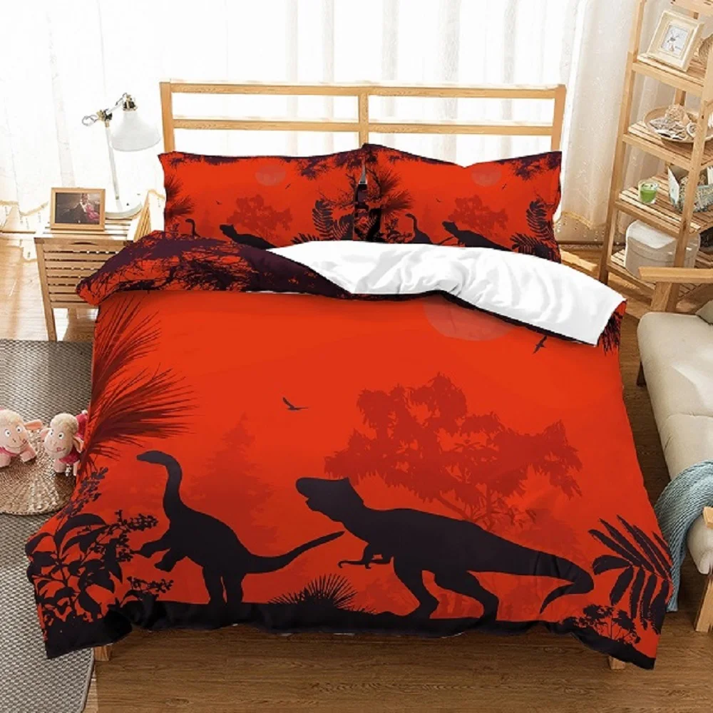 Tanystropheus Dinosaur Boys Bedding Set 3D Printed Dinosaur Walking in Woodland Red/Black Duvet Cover Set 3pcs with 2 Pillowcase
Tanystropheus Dinosaur Boys Bedding Set 3D Printed Dinosaur Walking in Woodland Red/Black Duvet Cover Set 3pcs with 2 Pillowcase