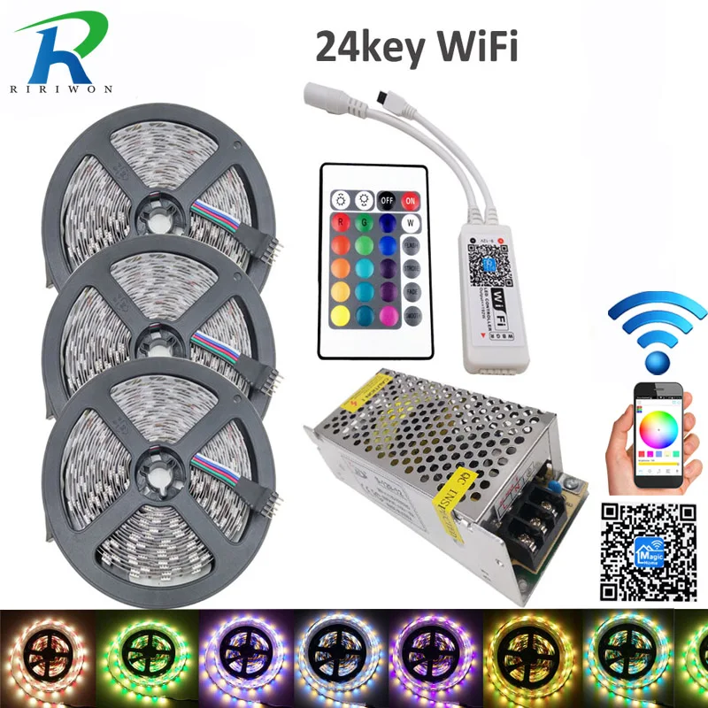 15M RGBW SMD 5050 LED Strip Light IP20 DC12V 60Leds/M 300LEDs Flexible Light strip RGB White/WW+wifi 24key controlle+10A power
15M RGBW SMD 5050 LED Strip Light IP20 DC12V 60Leds/M 300LEDs Flexible Light strip RGB White/WW+wifi 24key controlle+10A power