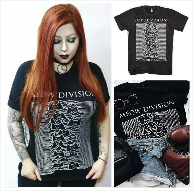 hahayule1pcs Cool Fashion Summer Women Tumblr Cute Graphic Tee Meow Division Joy Division Parody Funny T-Shirt
hahayule1pcs Cool Fashion Summer Women Tumblr Cute Graphic Tee Meow Division Joy Division Parody Funny T-Shirt