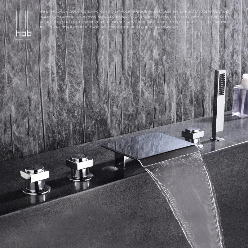 Full Copper hot and cold split type cylinder side type bathtub faucet five piece of bathtub side floor faucet
Full Copper hot and cold split type cylinder side type bathtub faucet five piece of bathtub side floor faucet