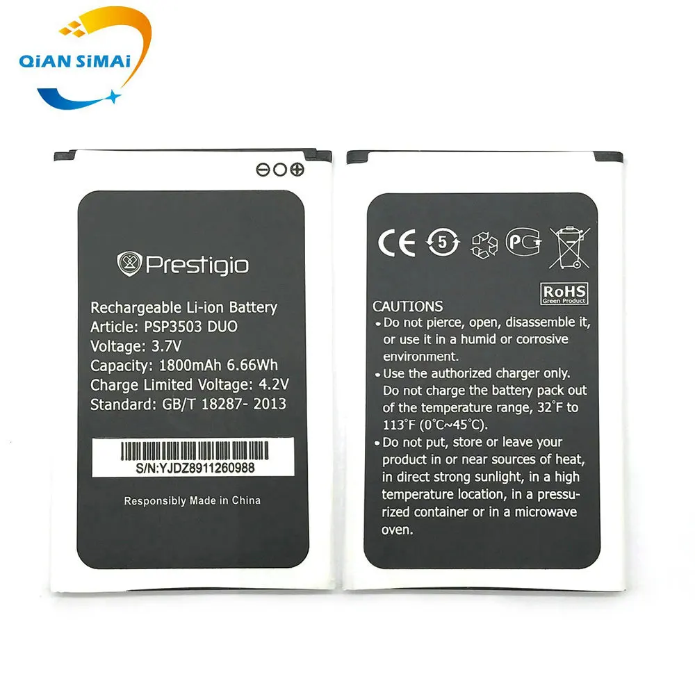QiAN SiMAi 1PCS New 100% High Quality PSP3503 DUO PSP3503DUO Battery for Prestigio Wize C3 PSP3503 DUO 3503 Phone +Track Code
QiAN SiMAi 1PCS New 100% High Quality PSP3503 DUO PSP3503DUO Battery for Prestigio Wize C3 PSP3503 DUO 3503 Phone +Track Code