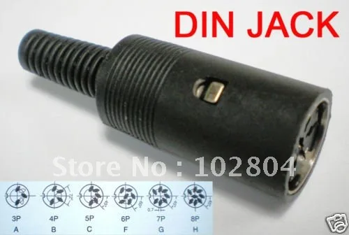 DIN Jack Female Connector with Plastic Handle 3 Pin or 4 Pin 5 Pin 6 Pin 7 Pin 100 pcs per Lot
DIN Jack Female Connector with Plastic Handle 3 Pin or 4 Pin 5 Pin 6 Pin 7 Pin 100 pcs per Lot