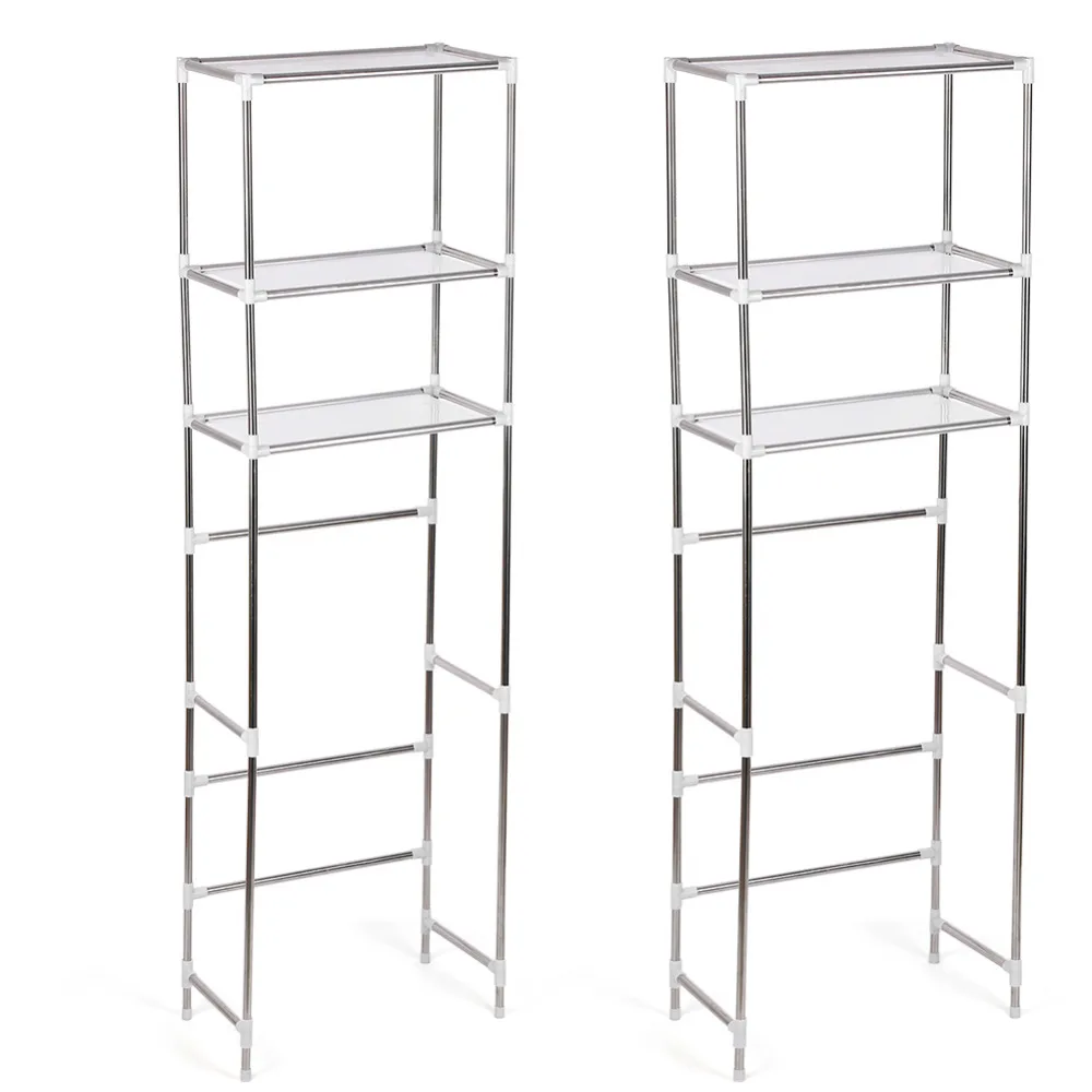Stainless Steel Stable Storage Rack Over Toilet Washing Machine Bathroom Organizer
Stainless Steel Stable Storage Rack Over Toilet Washing Machine Bathroom Organizer