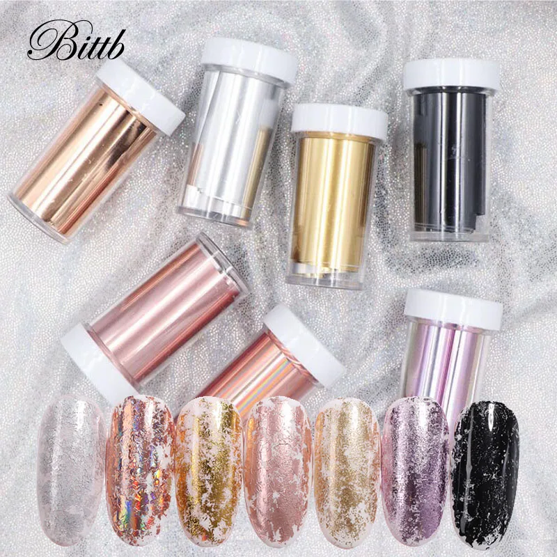 Bittb Holographic Nail Foils Rose Gold Glitter Nail Art Tranfer Stickers Decal Laser Paper DIY Manicure Design
Bittb Holographic Nail Foils Rose Gold Glitter Nail Art Tranfer Stickers Decal Laser Paper DIY Manicure Design