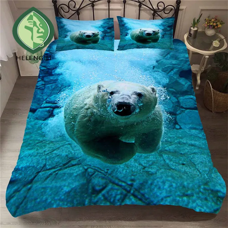 HELENGILI 3D Bedding Set Polar Bear Print Duvet Cover Set Lifelike Bedclothes with Pillowcase Bed Set Home Textiles #BJX-03
HELENGILI 3D Bedding Set Polar Bear Print Duvet Cover Set Lifelike Bedclothes with Pillowcase Bed Set Home Textiles #BJX-03