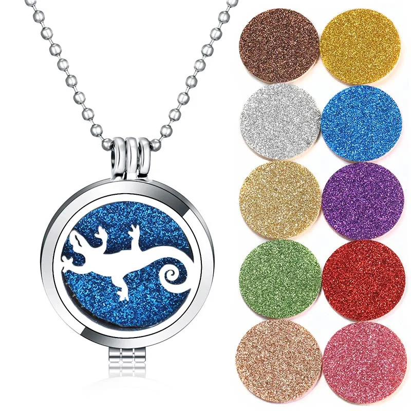 New Lizard Pattern Fashion Styles Aromatherapy Necklace Silver Essential Oil Diffuser Necklace Perfume Lockets Pendants Jewelry
New Lizard Pattern Fashion Styles Aromatherapy Necklace Silver Essential Oil Diffuser Necklace Perfume Lockets Pendants Jewelry