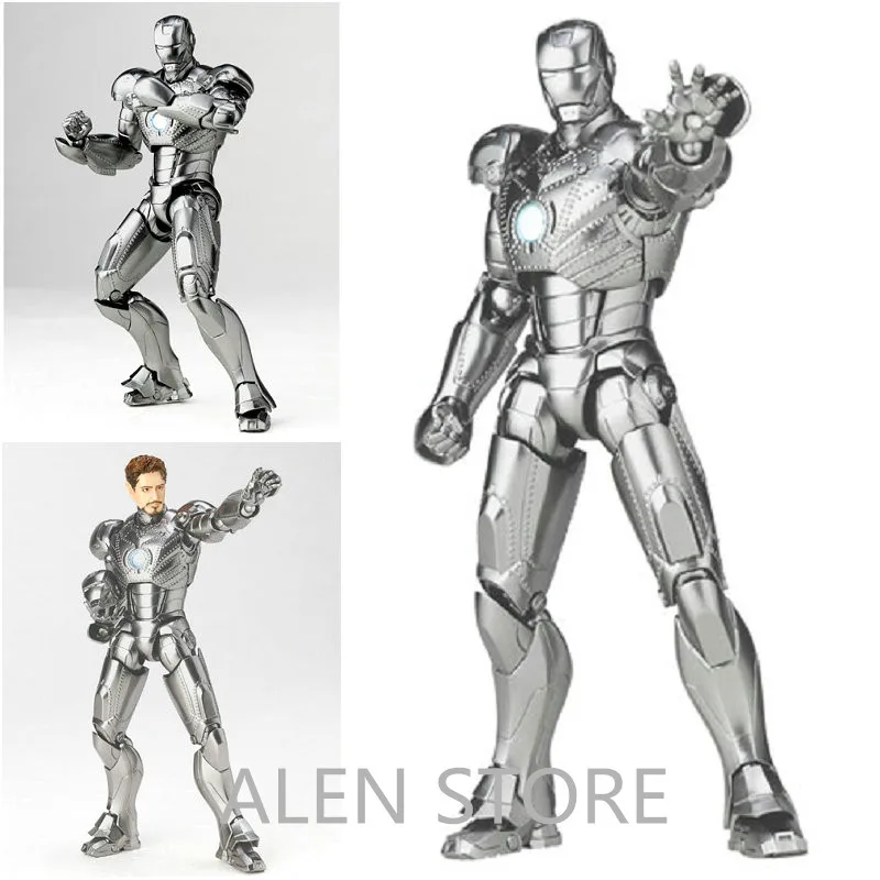 SCI-FI Revoltech Series NO.036 Iron Man Mark III MK3 NO.035 Mark 2 Mark II PVC Action Figure Collectible Model Toy
SCI-FI Revoltech Series NO.036 Iron Man Mark III MK3 NO.035 Mark 2 Mark II PVC Action Figure Collectible Model Toy