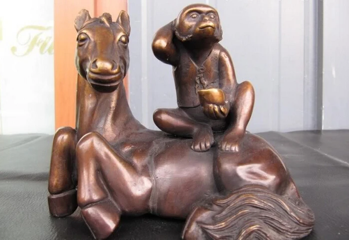 Fast shipping USPS to USA S3036 China Pure Bronze Copper Carved Monkey Ride on Horse Immediately Monkey Statue
Fast shipping USPS to USA S3036 China Pure Bronze Copper Carved Monkey Ride on Horse Immediately Monkey Statue