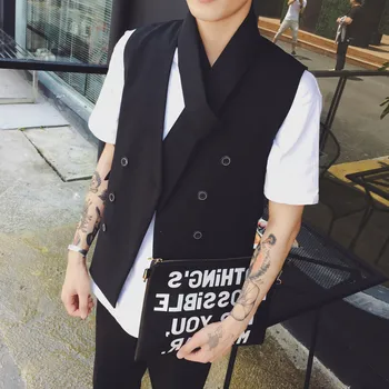2017 spring and summer tide men's nightclub vest suit hair stylist British blue suit vest two sets of suit dress
2017 spring and summer tide men's nightclub vest suit hair stylist British blue suit vest two sets of suit dress