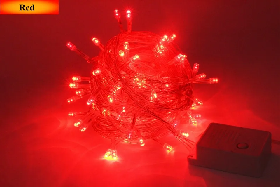 Guirlande lumineuse 100LED 10M noël/mariage/fête décoration lumières guirlande AC 110V 220V extérieur LED étanche lampe 9 couleurs LED Guirlande lumineuse 100LED 10M noël/mariage/fête décoration lumières guirlande AC 110V 220V extérieur LED étanche lampe 9 couleurs LED