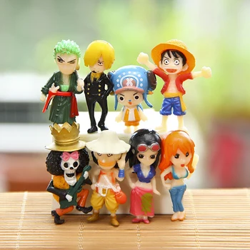 8pcs/lot Anime One Piece Figure Luffy Zoro Sanji Usopp Brook Nami Robin Chopper Cute PVC Action Figures Collectible Model Toy
8pcs/lot Anime One Piece Figure Luffy Zoro Sanji Usopp Brook Nami Robin Chopper Cute PVC Action Figures Collectible Model Toy