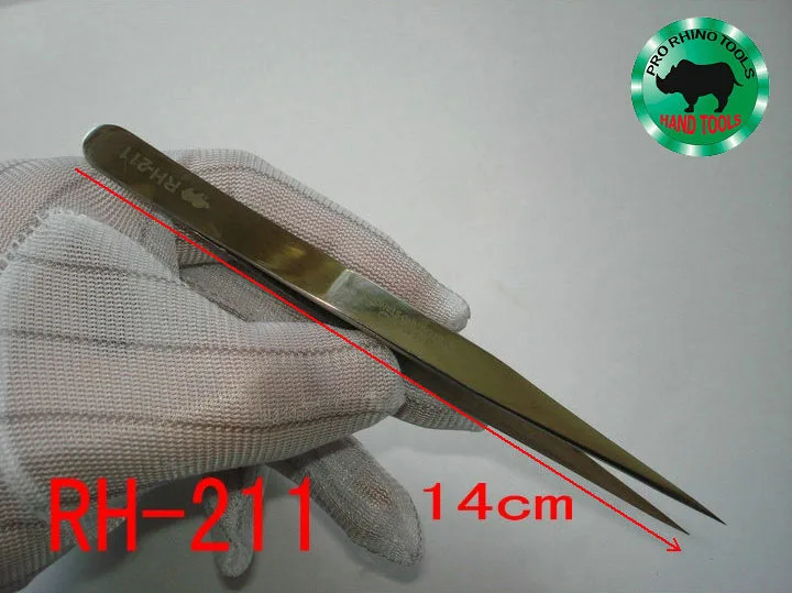 RHINO Brand RH-211 140mm Tweezers Anti-static High-precision Super Sharp For Repairing Watch or Mobile Clamping Small objects
RHINO Brand RH-211 140mm Tweezers Anti-static High-precision Super Sharp For Repairing Watch or Mobile Clamping Small objects