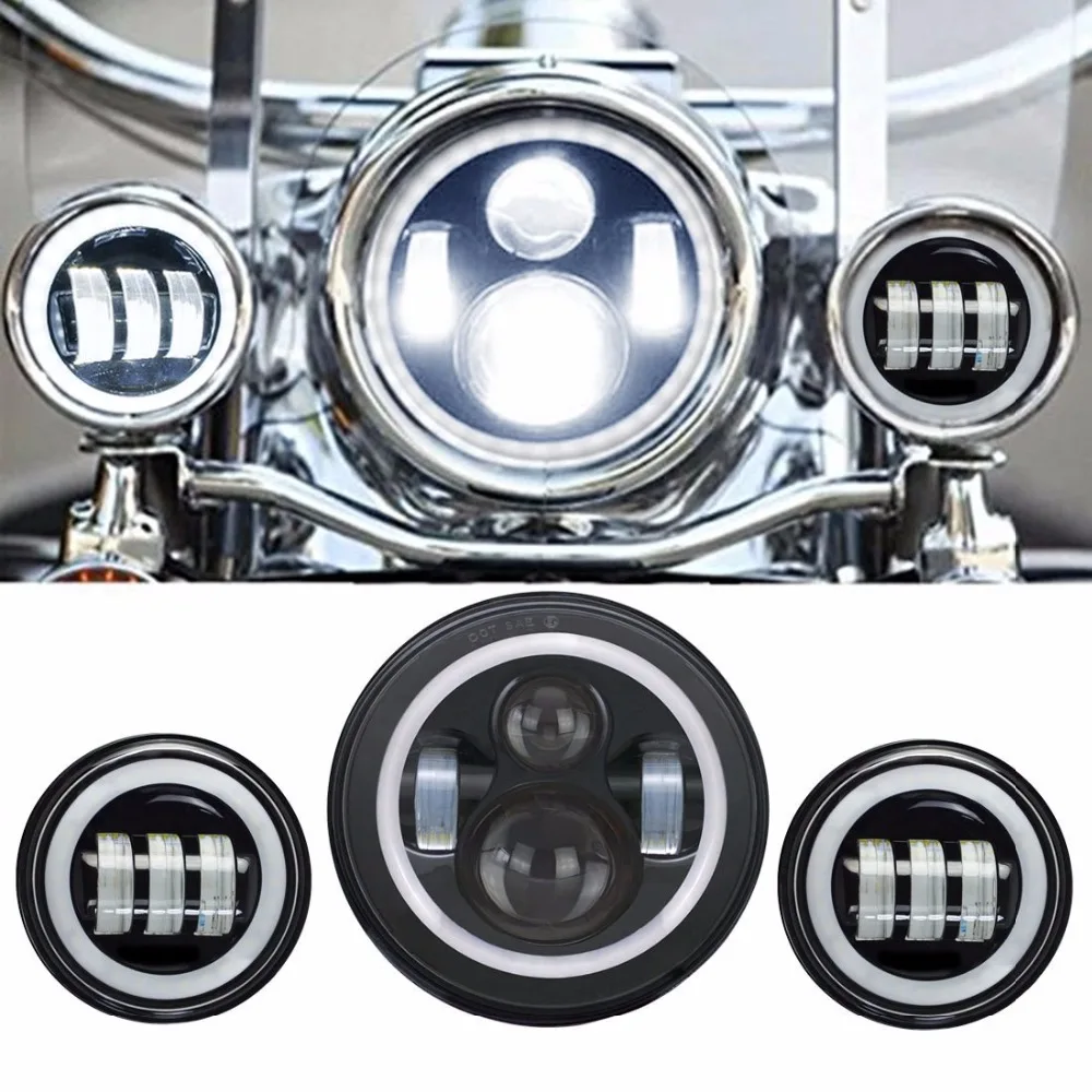 7 Inch for Harley Motorcycle Led Headlights White Halo Angel Eye / DRL +4.5"Inch for Harley Led Fog Lights Halo Ring DRL
7 Inch for Harley Motorcycle Led Headlights White Halo Angel Eye / DRL +4.5"Inch for Harley Led Fog Lights Halo Ring DRL