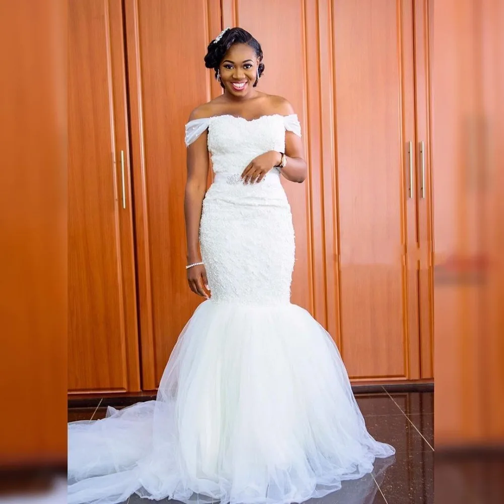 South Africa Black Girls Wedding Dress Mermaid Lace Applique Sweep Train Plus Size Vestido De Noiva HS016
South Africa Black Girls Wedding Dress Mermaid Lace Applique Sweep Train Plus Size Vestido De Noiva HS016