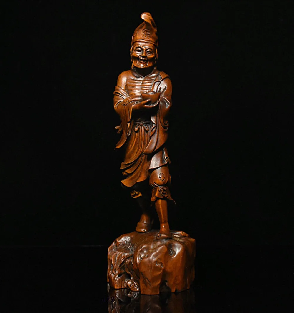 christmas 9" Chinese Collection Boxwood wood hold YuanBao JiGong arhat Monk Buddha Statue halloween
christmas 9" Chinese Collection Boxwood wood hold YuanBao JiGong arhat Monk Buddha Statue halloween