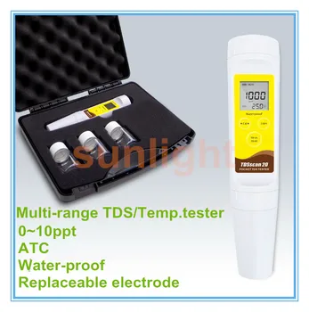 Multi-Range TDS and Temperature 2 in 1 Meter 0.00-10.00ppt come with Calibration Solution
Multi-Range TDS and Temperature 2 in 1 Meter 0.00-10.00ppt come with Calibration Solution