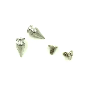 50Sets Silver Tone Nail Pointed Cone Punk Metal Spike Rivets Studs Spots Rivets Fit Bag Shoes Belt Findings 14.5x7mm
50Sets Silver Tone Nail Pointed Cone Punk Metal Spike Rivets Studs Spots Rivets Fit Bag Shoes Belt Findings 14.5x7mm