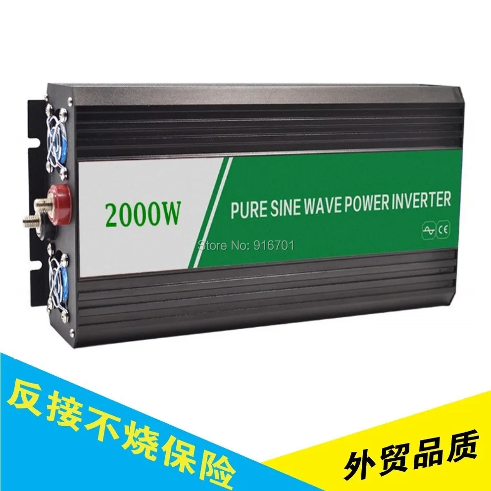2000W DC12V/24V AC110V/220V Off Grid Pure Sine Wave Single Phase Power Inverter, Surge Power 4000W
2000W DC12V/24V AC110V/220V Off Grid Pure Sine Wave Single Phase Power Inverter, Surge Power 4000W