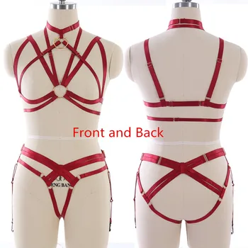 Wine Red Set Body Harness for Women's Underwear Strap Adjust Lingerie Goth Punk Sexy Fashion Hollow Out Bra Dance Rave Wear
Wine Red Set Body Harness for Women's Underwear Strap Adjust Lingerie Goth Punk Sexy Fashion Hollow Out Bra Dance Rave Wear