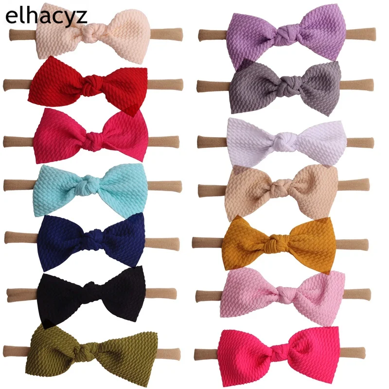 Retail 1PC 3.5" Tied Solid Waffle Hair Bow For Girls Elastic Nylon Headband 2019 New Arrival Spring Photo Pro Hair Accessories
Retail 1PC 3.5" Tied Solid Waffle Hair Bow For Girls Elastic Nylon Headband 2019 New Arrival Spring Photo Pro Hair Accessories