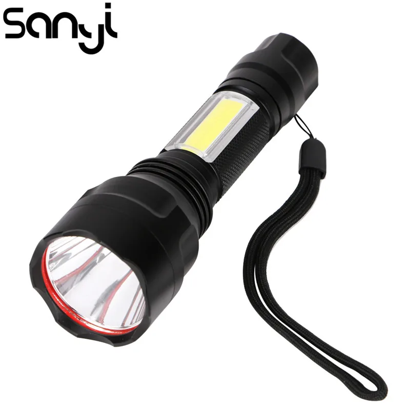 Powerful Tactical Flashlight 1* T6 LED+1*COB LED Flashlight Waterproof 4-Modes Torch Lighting For Camping Hunting Lanterna
Powerful Tactical Flashlight 1* T6 LED+1*COB LED Flashlight Waterproof 4-Modes Torch Lighting For Camping Hunting Lanterna