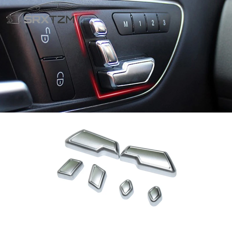 SRXTZM Chrome Door Seat Adjustable Button Switch Cover Trim For Mercedes-Benz A B C-Class E-Class GLK R GLK GLA W204 W246 6pcs
SRXTZM Chrome Door Seat Adjustable Button Switch Cover Trim For Mercedes-Benz A B C-Class E-Class GLK R GLK GLA W204 W246 6pcs