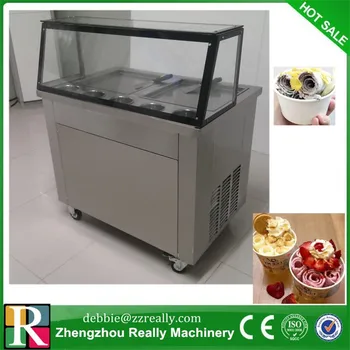 cheap price fried ice cream machine fry ice cream roll machine 35 cm double pan fried ice cream roll machine for sale