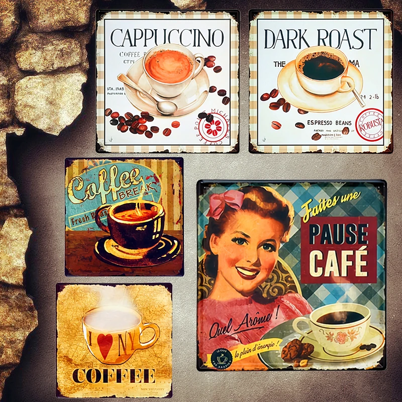 Dark Roast Coffee Plaque Vintage Metal Plates Cafe Decoration Wall Metal Poster Decor for Shop Home Kitchen Cappuccino Sign MN82
Dark Roast Coffee Plaque Vintage Metal Plates Cafe Decoration Wall Metal Poster Decor for Shop Home Kitchen Cappuccino Sign MN82