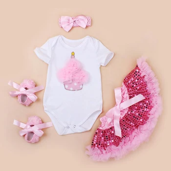 4PCs per Set Cake Princess Crown Love Baby Girls Birthday Dress Sequins Petti Tutu Skirt Bowtie Headband Shoes for 0-24months
4PCs per Set Cake Princess Crown Love Baby Girls Birthday Dress Sequins Petti Tutu Skirt Bowtie Headband Shoes for 0-24months