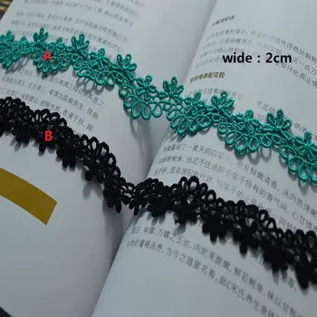 Free shiping 2cm width(7yds/lot)black~green floral water soluble DIY lace trim for garments and wedding decoration 20170228
Free shiping 2cm width(7yds/lot)black~green floral water soluble DIY lace trim for garments and wedding decoration 20170228