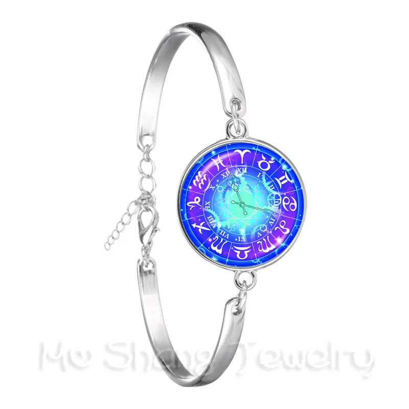 12 Constellations Bracelet 2018 New Fashion Jewelry Chain Women Casual Personality Zodiac Signs Punk Bangle Gift | Украшения и