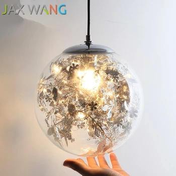 Nordic Modern Pendant Lights Dining Room Living Room Simple Pendant Lamps Bar Cafe Iron Flower Glass Ball Lighting Fixtures
Nordic Modern Pendant Lights Dining Room Living Room Simple Pendant Lamps Bar Cafe Iron Flower Glass Ball Lighting Fixtures