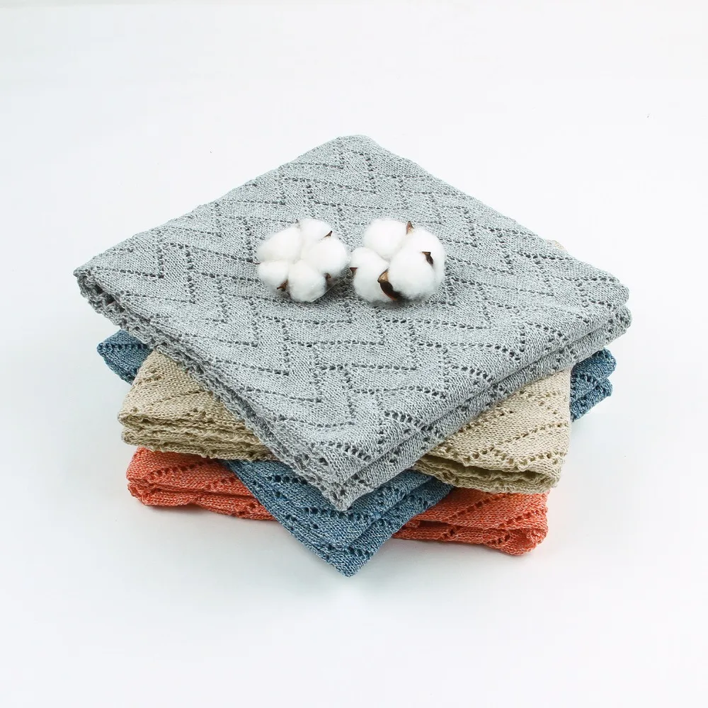 Newborn Baby Crochet Blankets Summer Candy Color Infantil Bebes Swaddle Wrap Blanket Kids Girl Boy Stroller Covers 100*80 Quilts
Newborn Baby Crochet Blankets Summer Candy Color Infantil Bebes Swaddle Wrap Blanket Kids Girl Boy Stroller Covers 100*80 Quilts