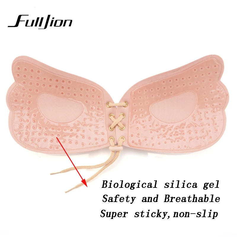 Fulljion New Sexy bra Women Self Adhesive Strapless Bandage Stick Gel Silicone Push Up Invisible Bra seamless Intimates bras 5