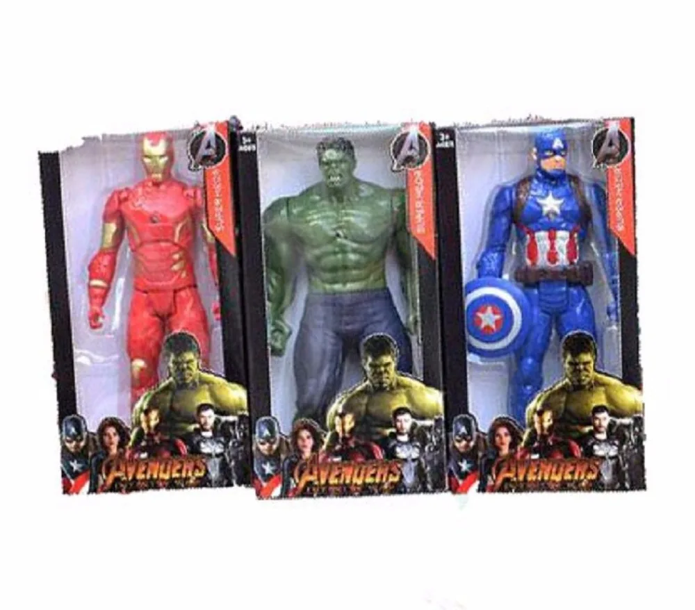 New Cartoon Marvel avengers model with light Captain America hulk spiderman figure model toy for children/kids boy gift
New Cartoon Marvel avengers model with light Captain America hulk spiderman figure model toy for children/kids boy gift