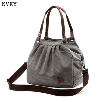KVKY 2020 Pleated Women Handbags High Quality Female Shoulder bags Canvas Casual Brand Ladies Messenger Bags Fashion Tote Bag
KVKY 2020 Pleated Women Handbags High Quality Female Shoulder bags Canvas Casual Brand Ladies Messenger Bags Fashion Tote Bag