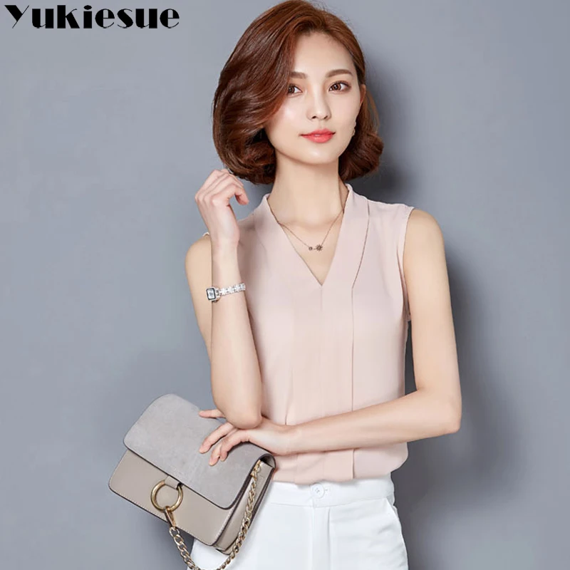 summer women shirts OL office puff sleeveless V-neck chiffon blouses ladies formal work wear clothes slim tops Plus size
summer women shirts OL office puff sleeveless V-neck chiffon blouses ladies formal work wear clothes slim tops Plus size