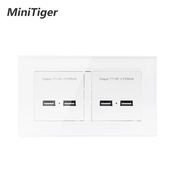 Minitiger Wall Socket 4 USB Smart Induction Charge Port For Mobile 5V 4.2A Output LED Indicator Crystal Tempered Glass Panel
Minitiger Wall Socket 4 USB Smart Induction Charge Port For Mobile 5V 4.2A Output LED Indicator Crystal Tempered Glass Panel