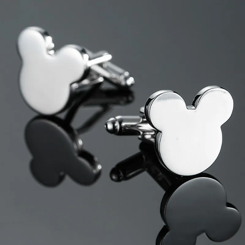 New luxury men's shirt cufflinks pure hand polished silver Mickey Mouse cufflinks laser metal cufflinks free of freight
New luxury men's shirt cufflinks pure hand polished silver Mickey Mouse cufflinks laser metal cufflinks free of freight