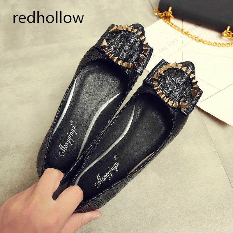 Women Fashion Spring Ladies Pointed Toe Flat Ballet Shallow Shoes Metal Decoration Loafers Slip On Casual Shoes Plus Size 34-43
Women Fashion Spring Ladies Pointed Toe Flat Ballet Shallow Shoes Metal Decoration Loafers Slip On Casual Shoes Plus Size 34-43