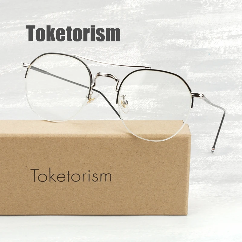 Toketorism vintage round half frame eyeglasses optical glasses frame spectacles myopia women men 309
Toketorism vintage round half frame eyeglasses optical glasses frame spectacles myopia women men 309