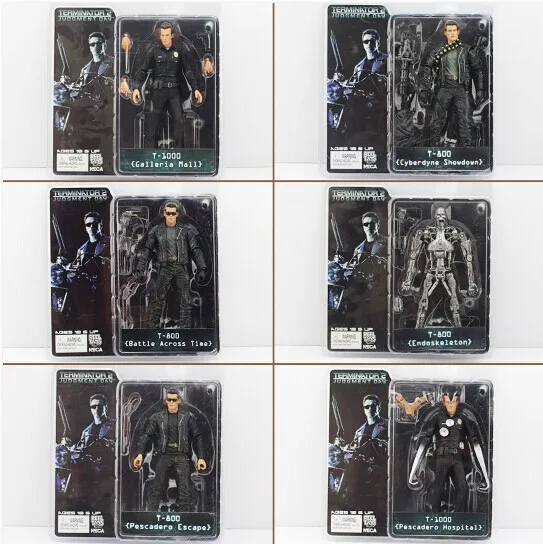 6 стилей NECA Терминатор ПВХ фигурка игрушки T-800 & T-1000 PVC Моделя с хорошим спросом