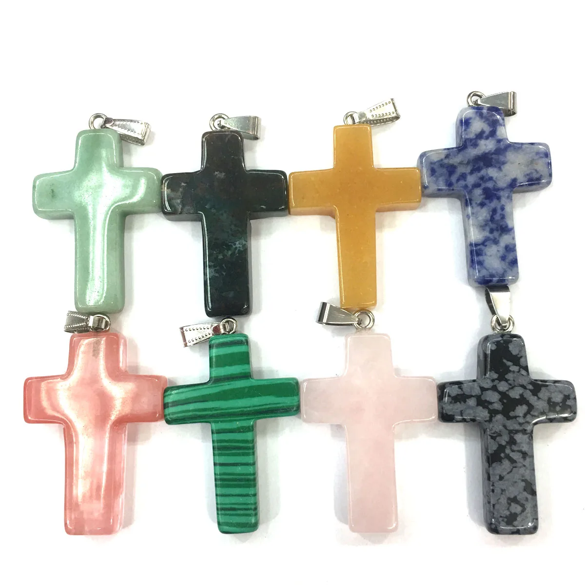 Natural Stone Pendants Cross Shape Crystal Agates Necklace Pendant for Jewelry Making Good Quality Size
Natural Stone Pendants Cross Shape Crystal Agates Necklace Pendant for Jewelry Making Good Quality Size