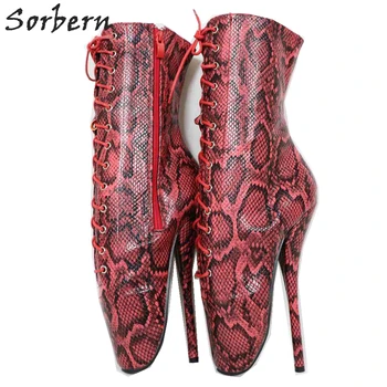 Sorbern Red Python Ankle Boots Women Ballet Stilettos High Heels Zipper Drag Queen Shoes Art Performance Pole Dance Heels Custom
Sorbern Red Python Ankle Boots Women Ballet Stilettos High Heels Zipper Drag Queen Shoes Art Performance Pole Dance Heels Custom