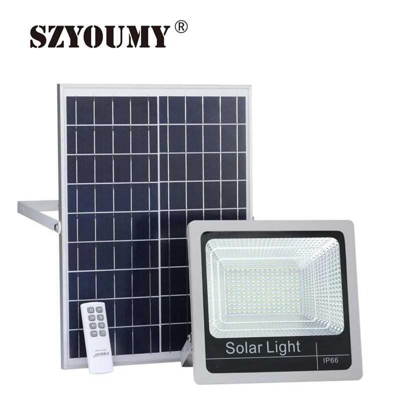 SZYOUMY New Solar Led Flood Light Outdoor 40-120W with Timer Control Solar Floodlight with Power Indicator and on/off switch
SZYOUMY New Solar Led Flood Light Outdoor 40-120W with Timer Control Solar Floodlight with Power Indicator and on/off switch