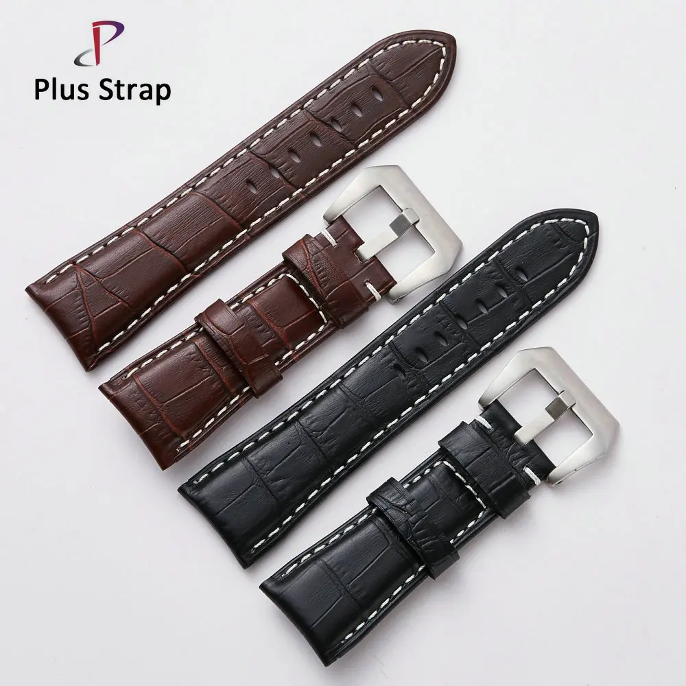 22 24 26mm Genuine Leather Watch Band For Panerai Bamboo Pattern Design White line Pin buckle Black / Brown Watch Strap
22 24 26mm Genuine Leather Watch Band For Panerai Bamboo Pattern Design White line Pin buckle Black / Brown Watch Strap