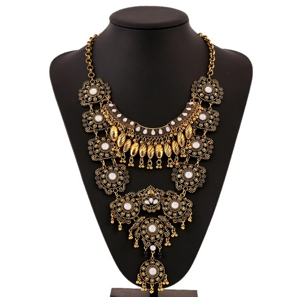 Женское Ожерелье в этническом стиле DiLiCa винтажное массивное ожерелье с