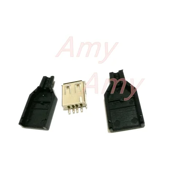 USB female USB socket three-piece cartridge Type A female wire type with a plastic housing (100 sets)
USB female USB socket three-piece cartridge Type A female wire type with a plastic housing (100 sets)